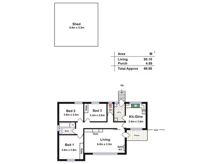 Floorplan of Homely house listing, 5 Tarni Street, Fairview Park SA 5126