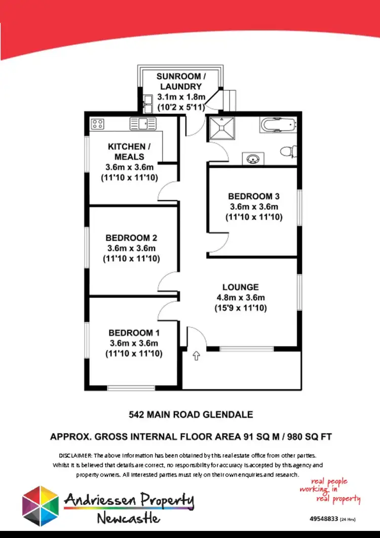 Floorplan of Homely house listing, 542 Main Road, Glendale NSW 2285