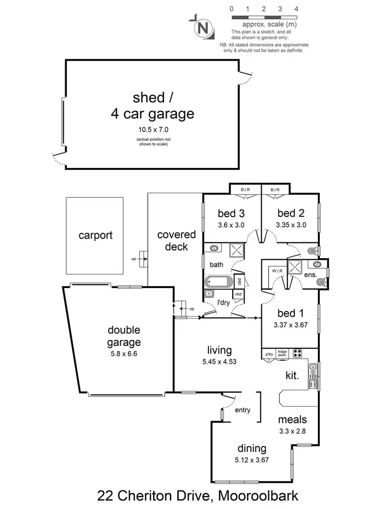 Floorplan of Homely house listing, 22 Cheriton Drive, Mooroolbark VIC 3138