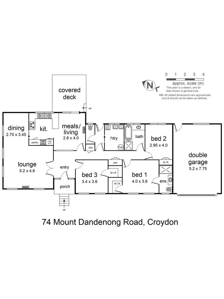 Floorplan of Homely house listing, 74 Mount Dandenong Road, Croydon VIC 3136
