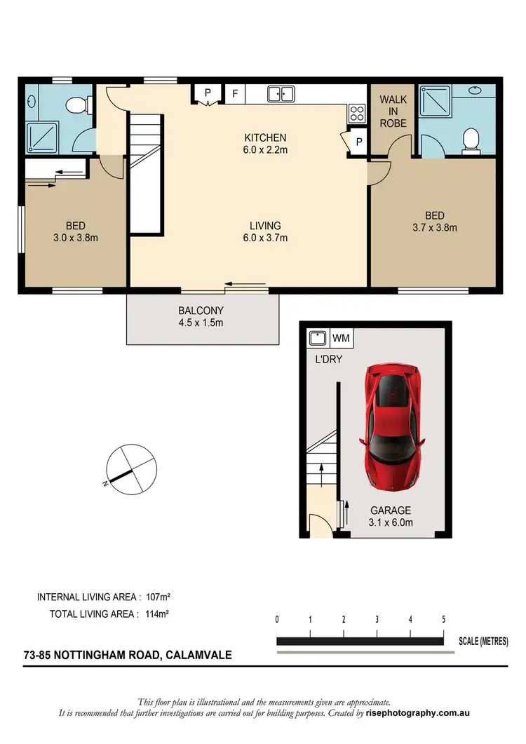 Floorplan of Homely townhouse listing, 73/85 Nottingham Road, Calamvale QLD 4116
