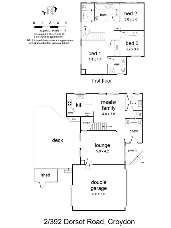 Floorplan of Homely townhouse listing, 2/392 Dorset Road, Croydon VIC 3136