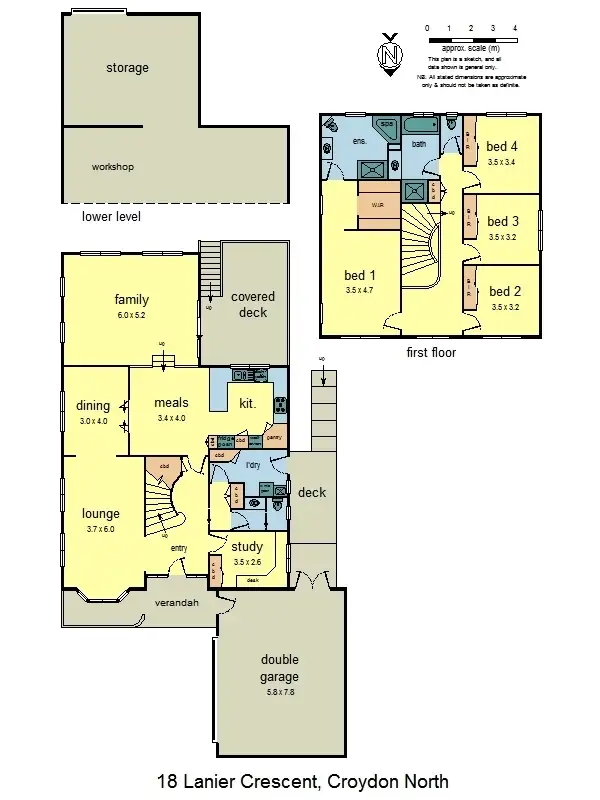 Floorplan of Homely house listing, 18 Lanier Crescent, Croydon North VIC 3136