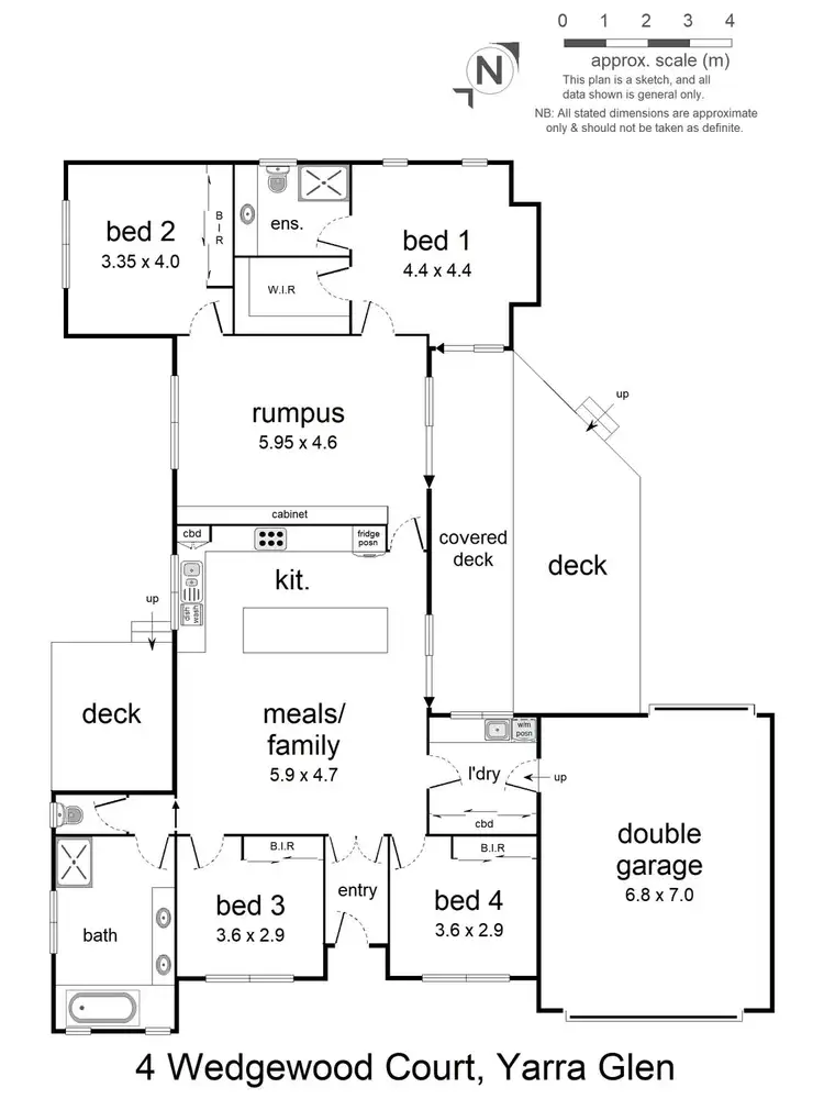 Floorplan of Homely house listing, 4 Wedgewood Court, Yarra Glen VIC 3775