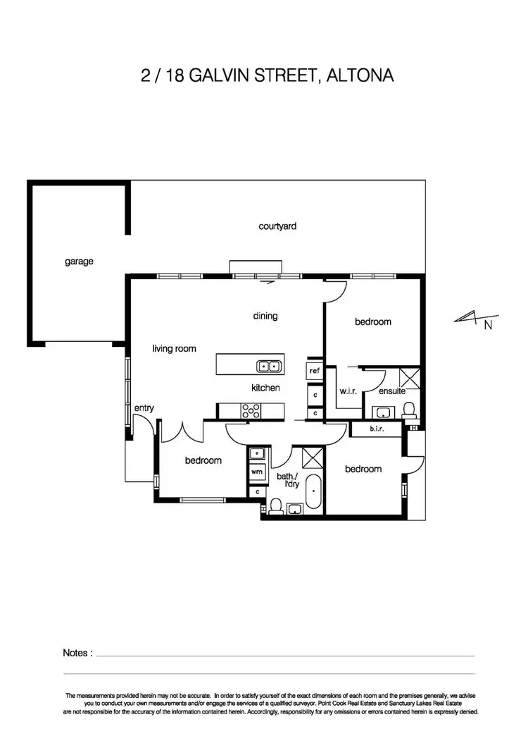 Floorplan of Homely house listing, 2/18 Galvin Street, Altona VIC 3018