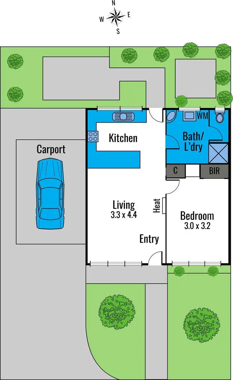 Floorplan of Homely unit listing, 5/56 Iona Avenue, Belmont VIC 3216