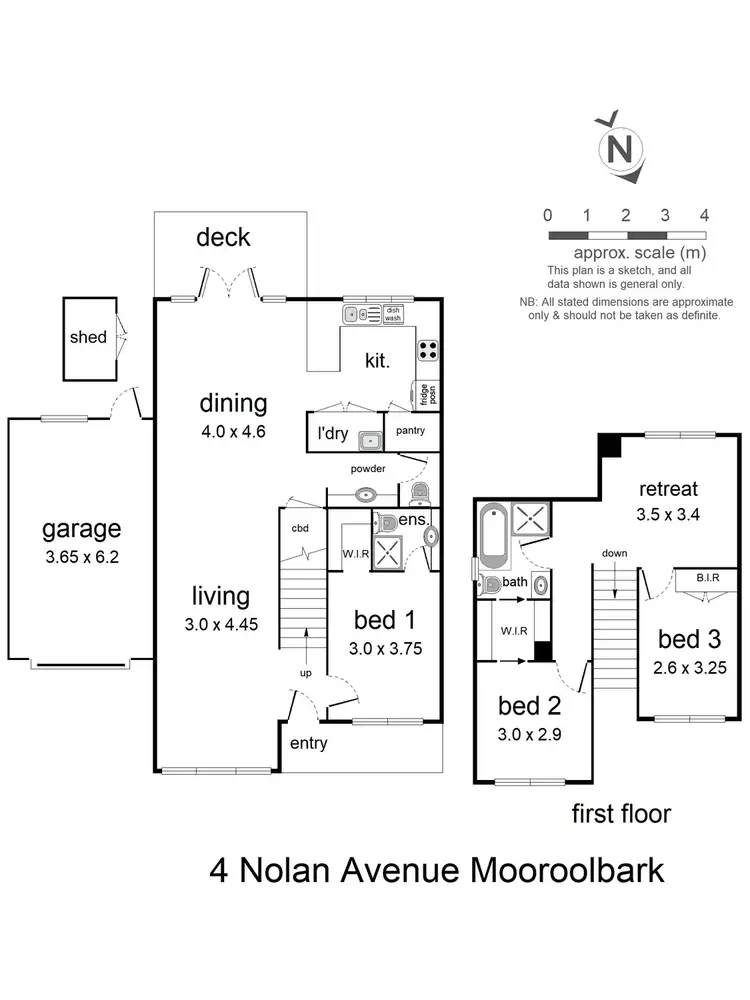 Floorplan of Homely house listing, 4 Nolan Avenue, Mooroolbark VIC 3138