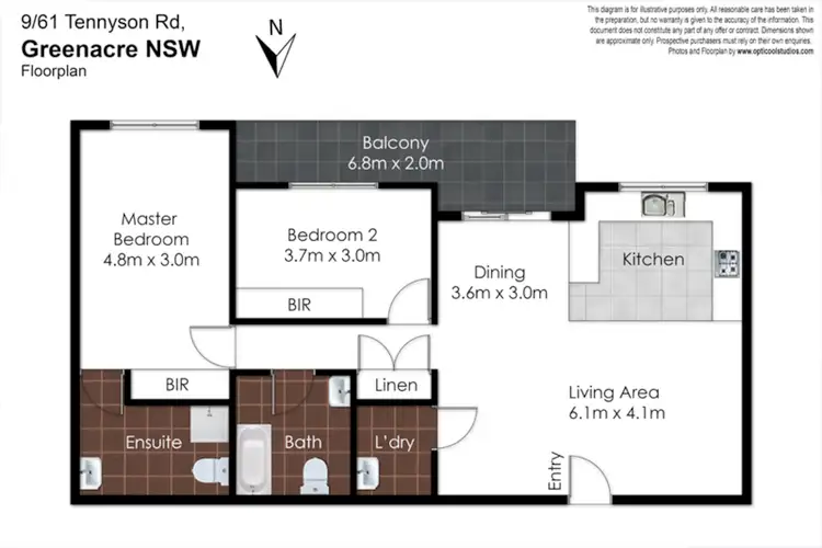 Floorplan of Homely unit listing, 9/61 Tennyson Road, Greenacre NSW 2190