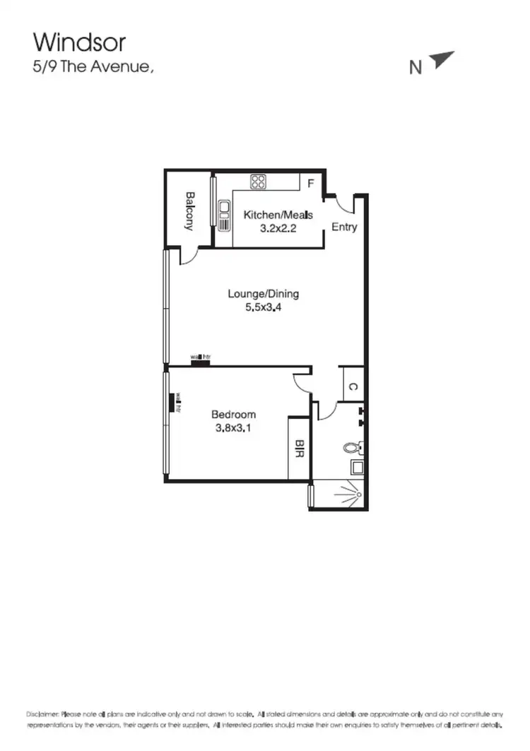 Floorplan of Homely apartment listing, 5/9 The Avenue, Windsor VIC 3181