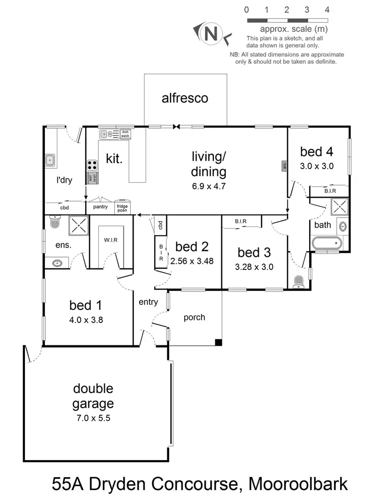 Floorplan of Homely unit listing, 55a Dryden Concourse, Mooroolbark VIC 3138