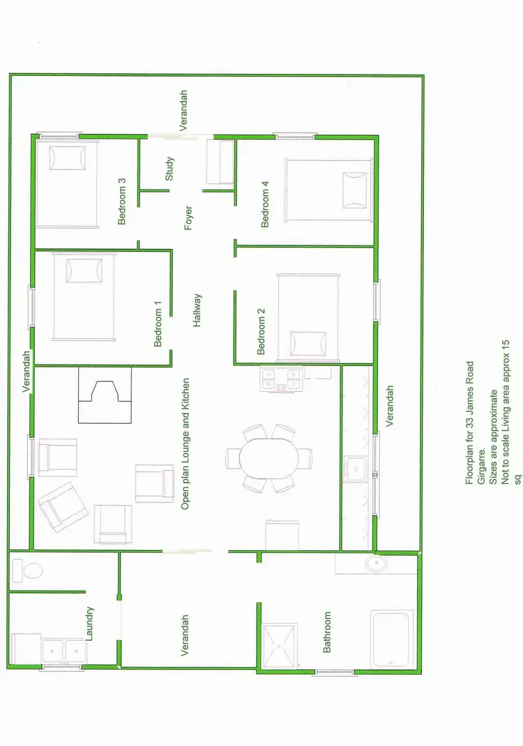 Floorplan of Homely rural property listing, 33 James Road, Girgarre VIC 3624