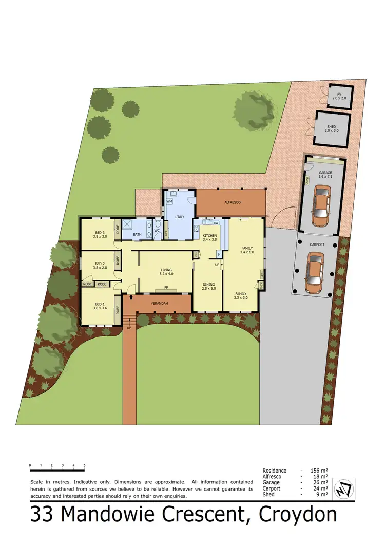 Floorplan of Homely house listing, 33 Mandowie Crescent, Croydon VIC 3136