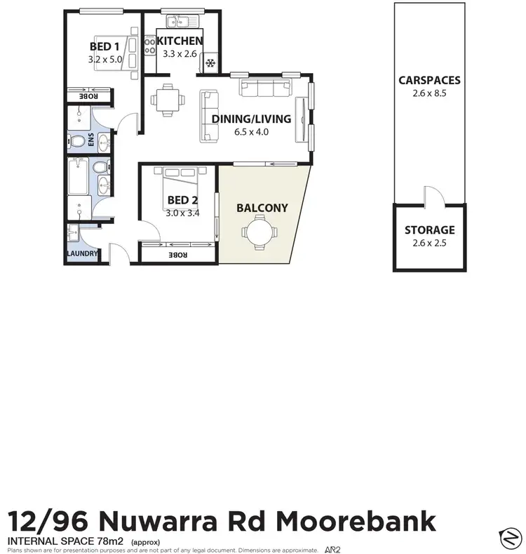 Floorplan of Homely apartment listing, 12/96-98 Nuwarra Road, Moorebank NSW 2170