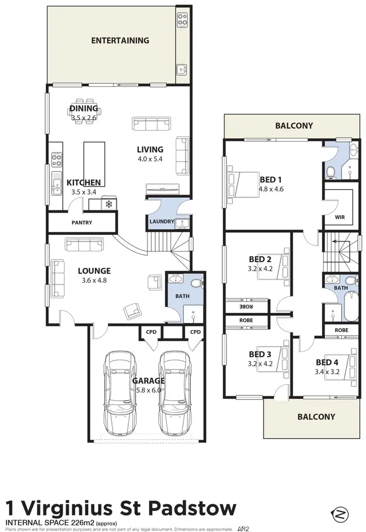 Floorplan of Homely semi-detached listing, 1 Virginius Street, Padstow NSW 2211