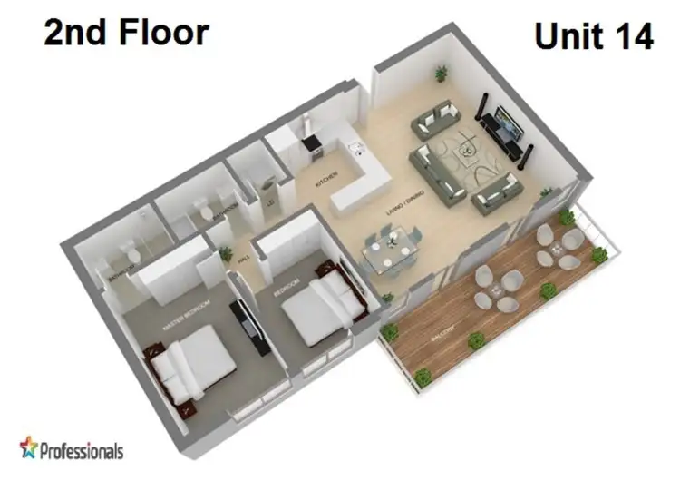 Floorplan of Homely unit listing, 14/48-50 Hope Street, Penrith NSW 2750