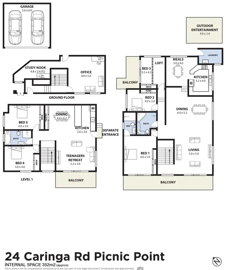 Floorplan of Homely house listing, 24 Carinya Road, Picnic Point NSW 2213
