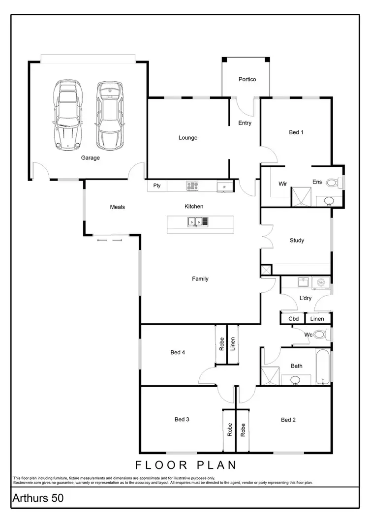 Floorplan of Homely house listing, 50 Arthurs Crescent, Strathfieldsaye VIC 3551