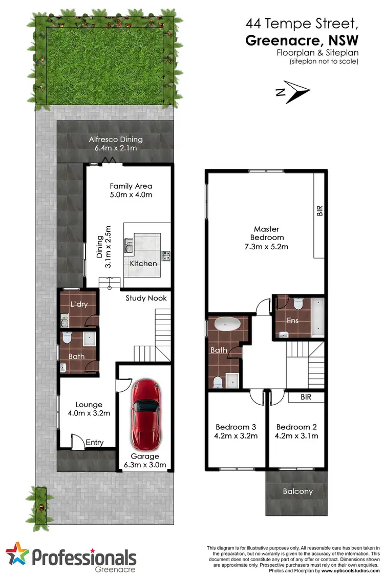 Floorplan of Homely semi-detached listing, 44B Tempe Street, Greenacre NSW 2190