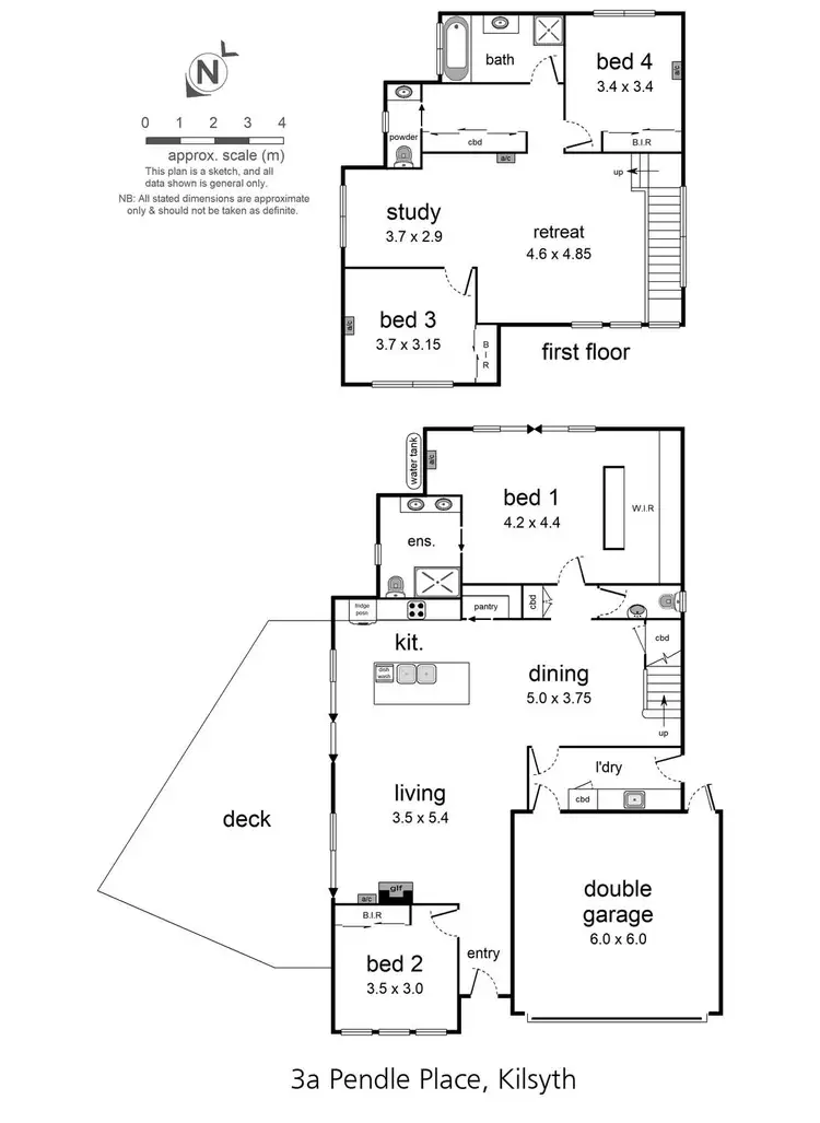 Floorplan of Homely house listing, 3a Pendle Place, Kilsyth VIC 3137
