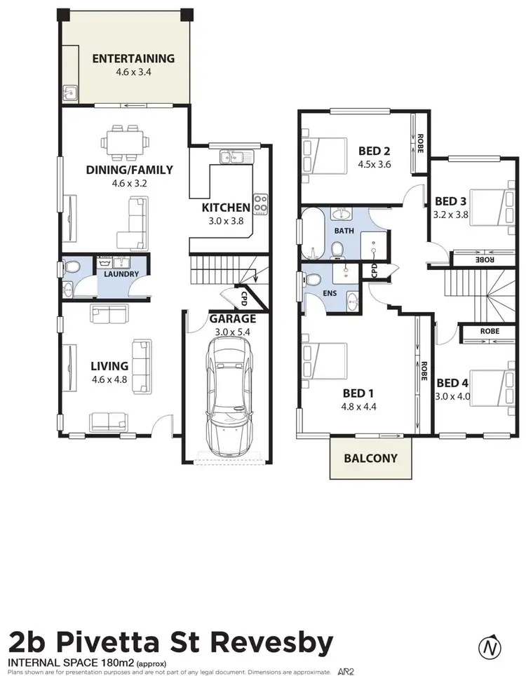 Floorplan of Homely semi-detached listing, 2C Pivetta Street, Revesby NSW 2212