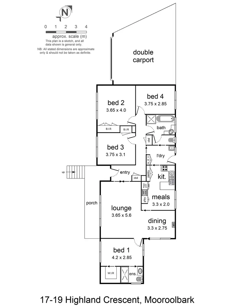 Floorplan of Homely house listing, 17-19 Highland Crescent, Mooroolbark VIC 3138