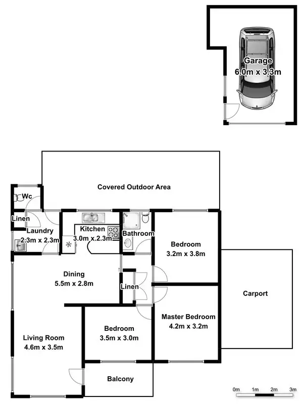Floorplan of Homely house listing, 44 Kerr Street, Ballina NSW 2478
