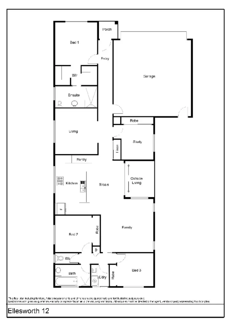 Floorplan of Homely house listing, 12 Elsworth Drive, Strathfieldsaye VIC 3551