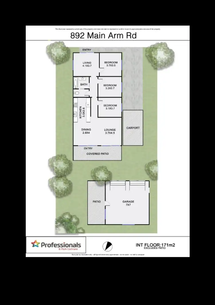 Floorplan of Homely rural property listing, 892 Main Arm Road, Main Arm NSW 2482