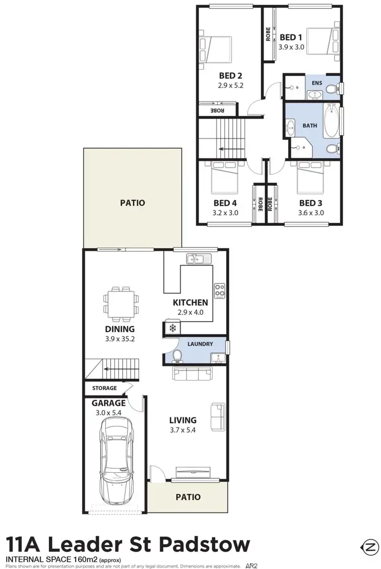 Floorplan of Homely semi-detached listing, 11A Leader Street, Padstow NSW 2211