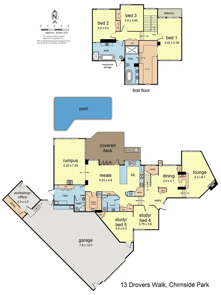 Floorplan of Homely house listing, 13 Drovers Walk, Chirnside Park VIC 3116