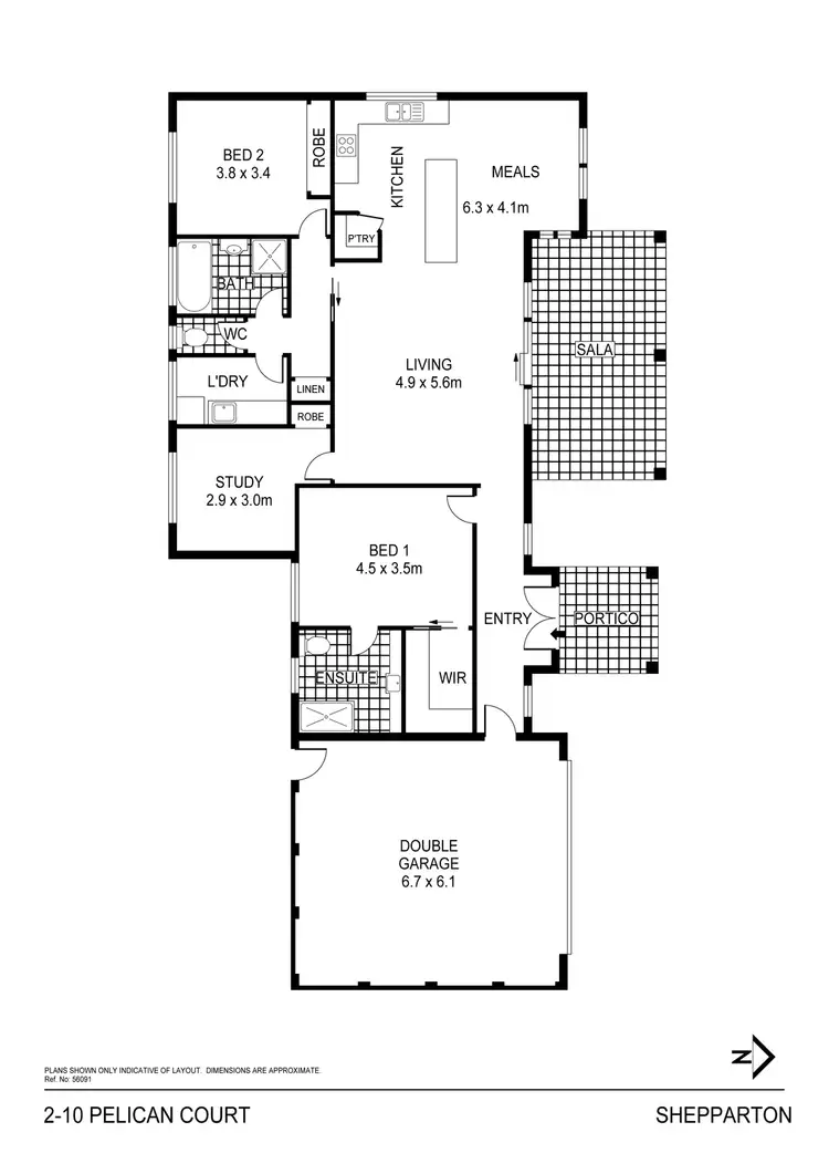Floorplan of Homely house listing, 2/10 Pelican Court, Shepparton VIC 3630