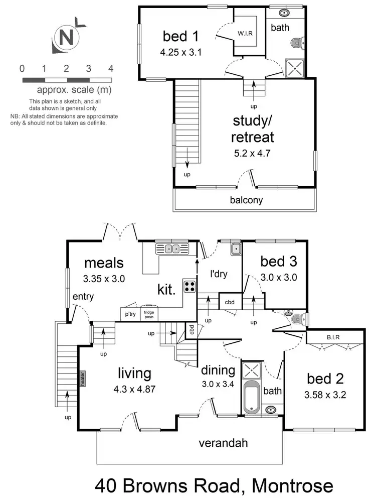 Floorplan of Homely house listing, 40 Browns Road, Montrose VIC 3765