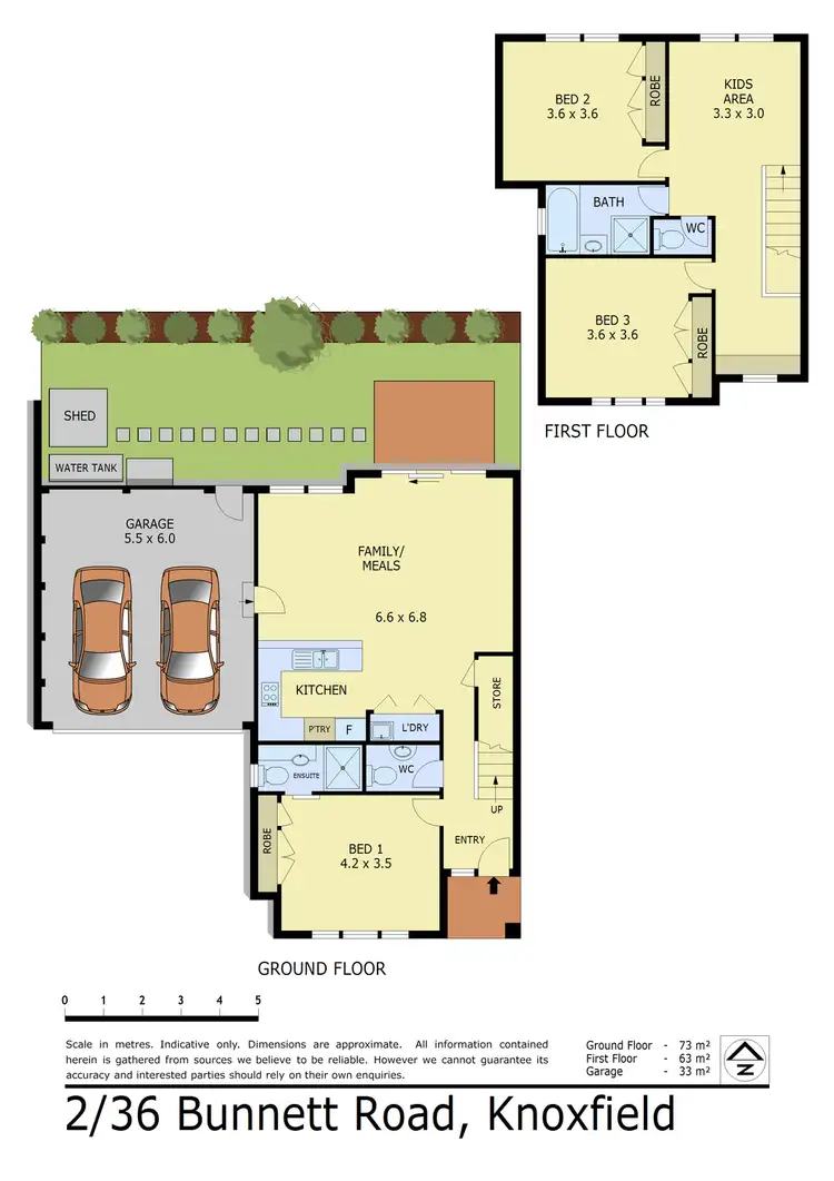 Floorplan of Homely townhouse listing, 2/36 Bunnett Road, Knoxfield VIC 3180