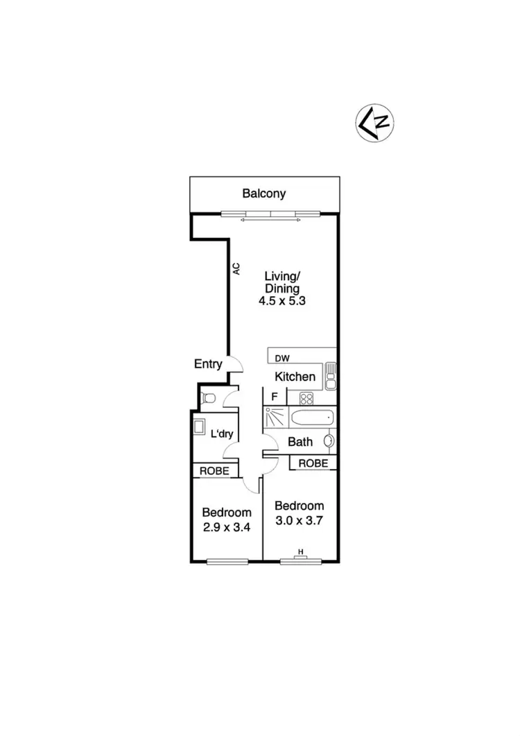 Floorplan of Homely apartment listing, 3/39 Peel Street, West Melbourne VIC 3003