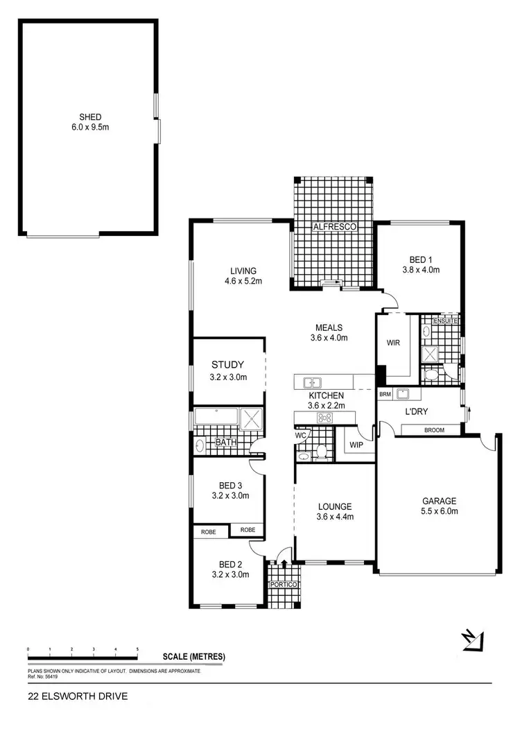Floorplan of Homely house listing, 22 Elsworth Drive, Strathfieldsaye VIC 3551