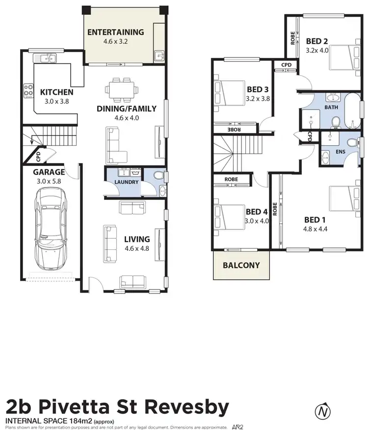 Floorplan of Homely semi-detached listing, 2B Pivetta Street, Revesby NSW 2212