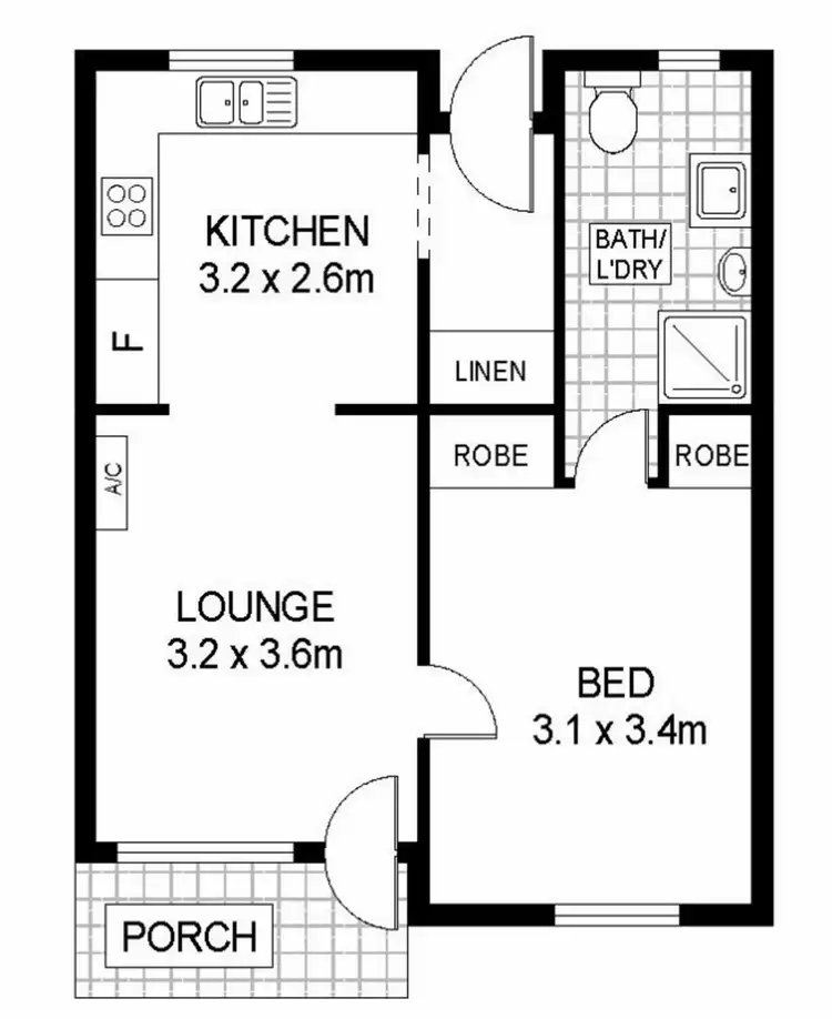Floorplan of Homely unit listing, 1/4 Beovich Road, Ingle Farm SA 5098