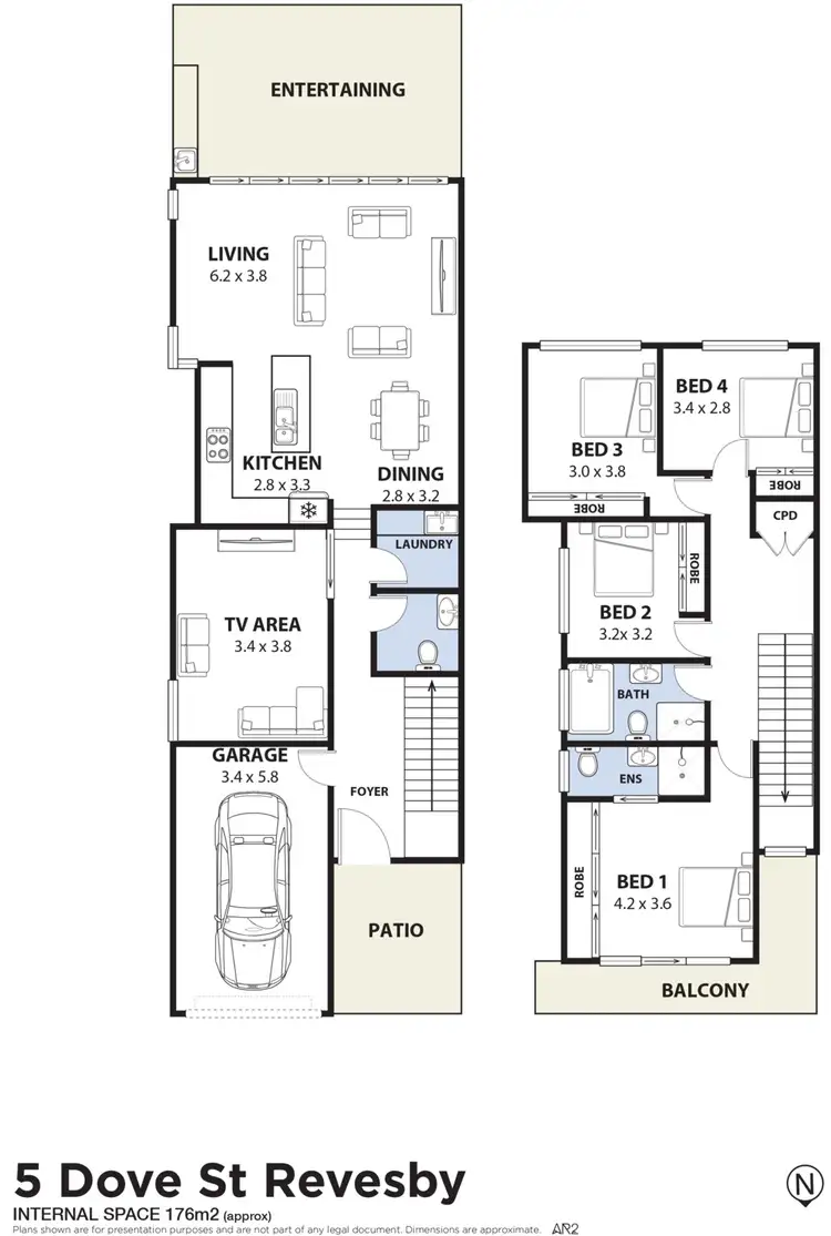 Floorplan of Homely semi-detached listing, 5 Dove Street, Revesby NSW 2212