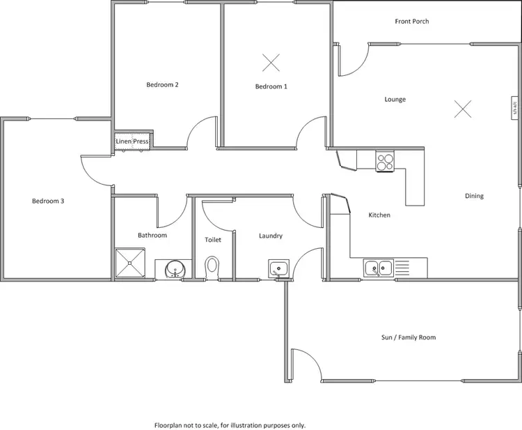 Floorplan of Homely house listing, 10 Jacobs Street, Yorketown SA 5576