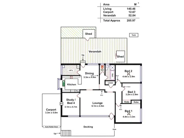 Floorplan of Homely house listing, 12 Whittaker Drive, Modbury SA 5092