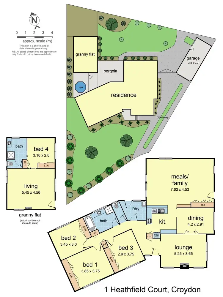 Floorplan of Homely house listing, 1 Heathfield Court, Croydon VIC 3136