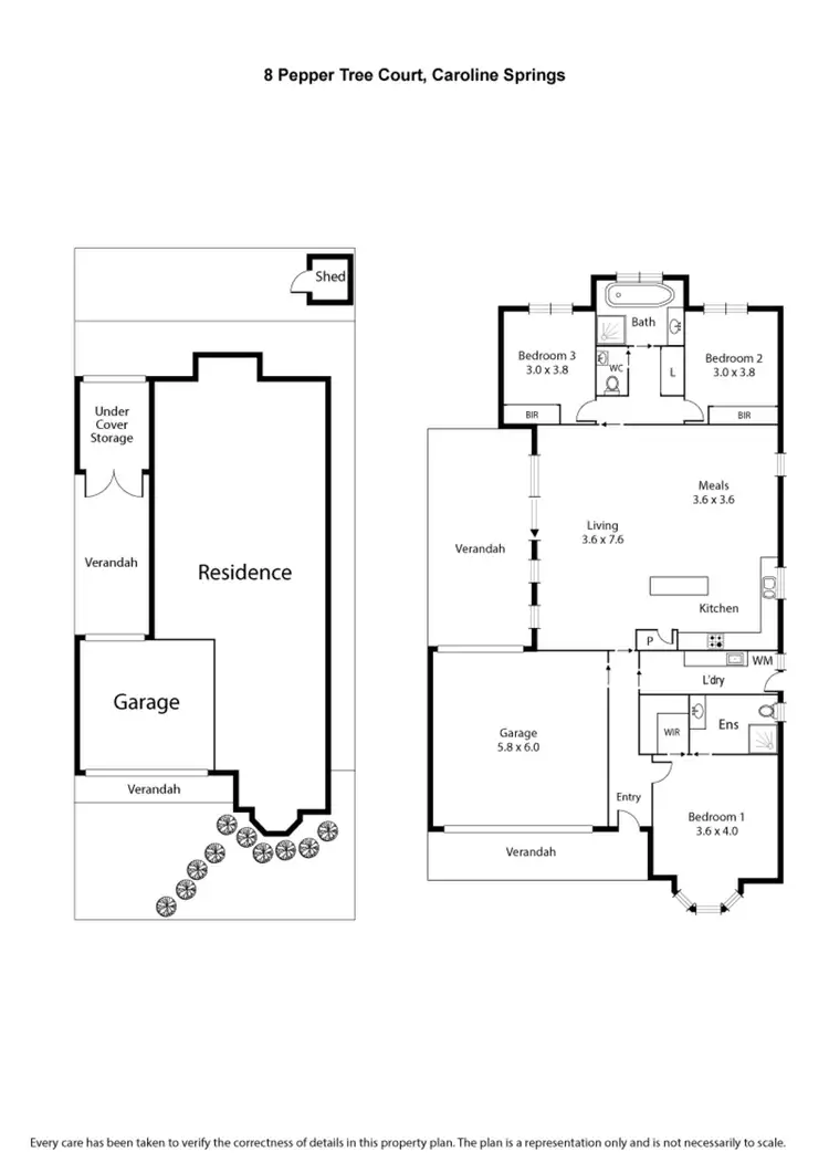 Floorplan of Homely house listing, 8 Pepper Tree Court, Caroline Springs VIC 3023