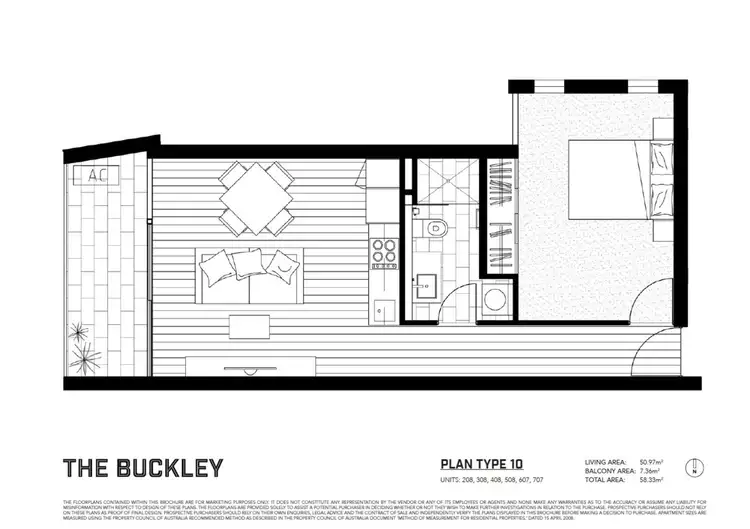 Floorplan of Homely apartment listing, 508/90-92 Buckley Street, Footscray VIC 3011