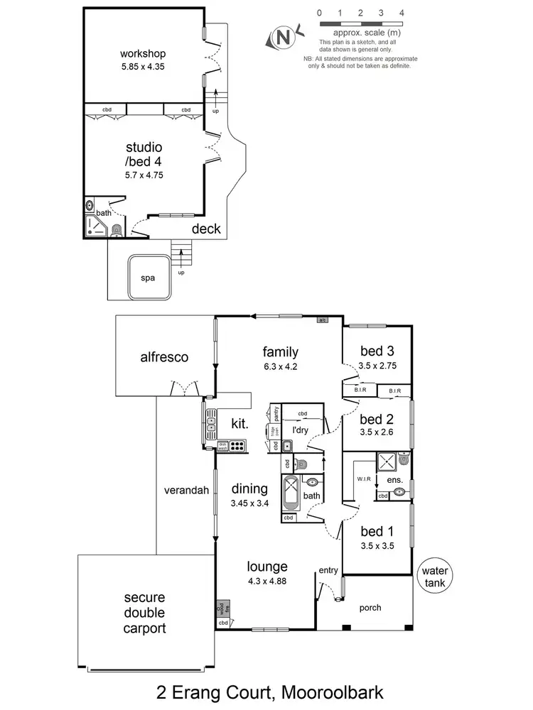 Floorplan of Homely house listing, 2 Erang Court, Mooroolbark VIC 3138