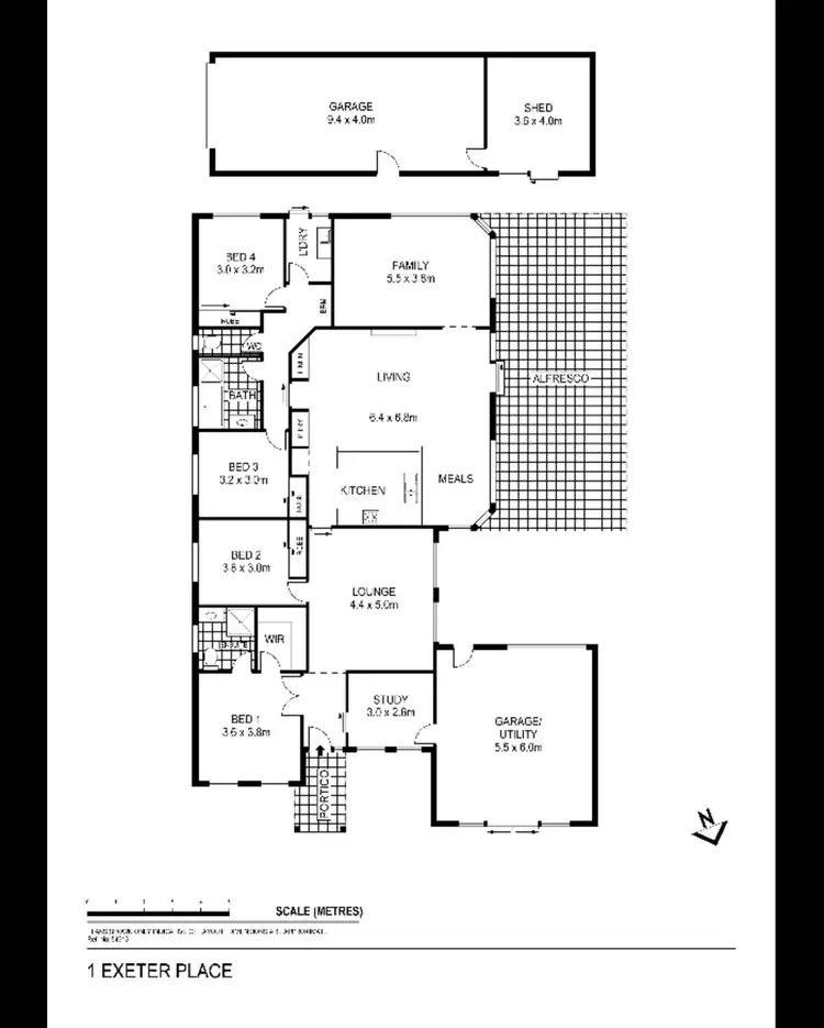 Floorplan of Homely house listing, 1 Exeter Place, Strathfieldsaye VIC 3551