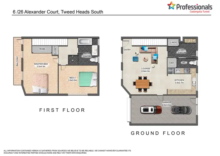 Floorplan of Homely house listing, 6/26 Alexander Court, Tweed Heads South NSW 2486