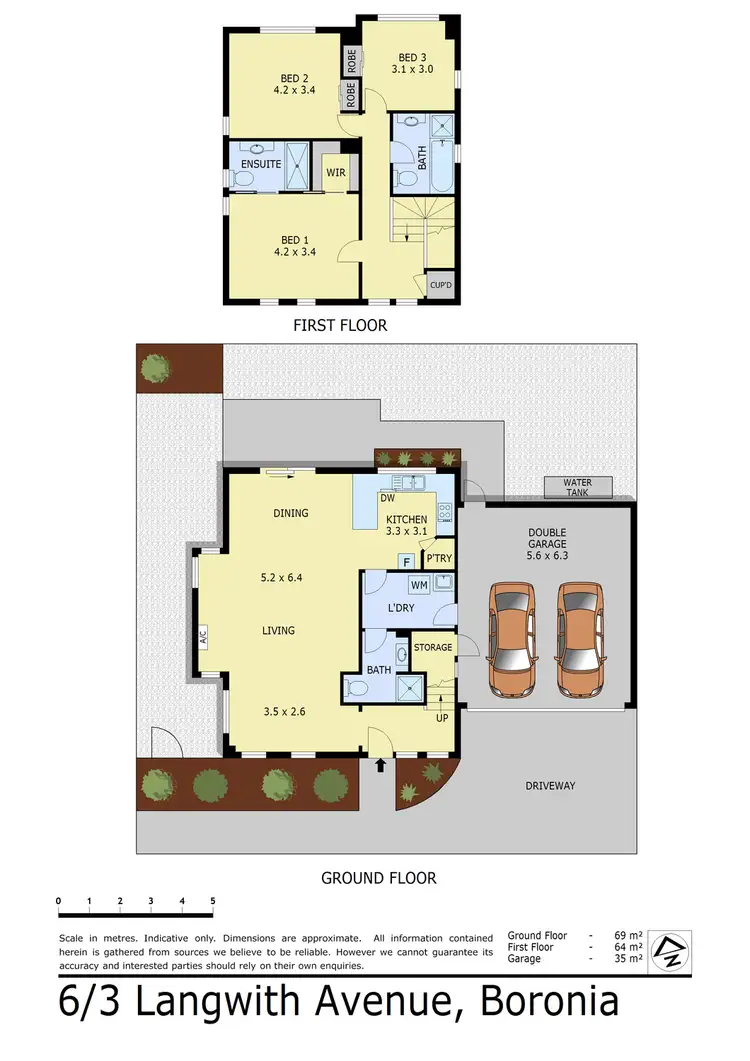 Floorplan of Homely townhouse listing, 6/3 Langwith Avenue, Boronia VIC 3155