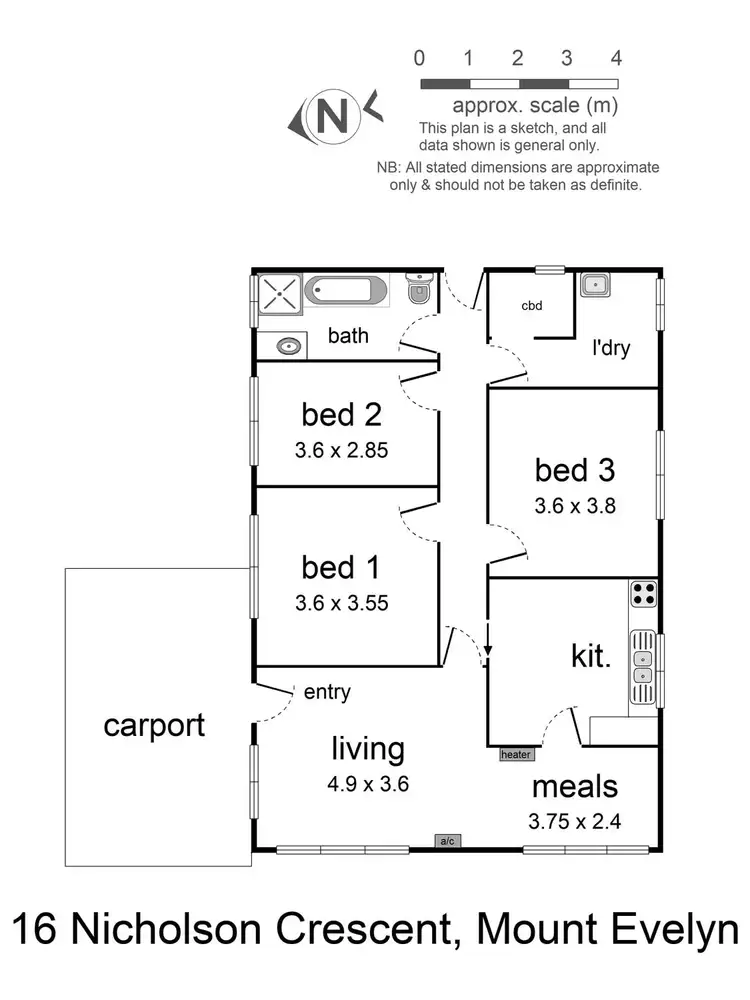 Floorplan of Homely house listing, 16 Nicholson Crescent, Mount Evelyn VIC 3796