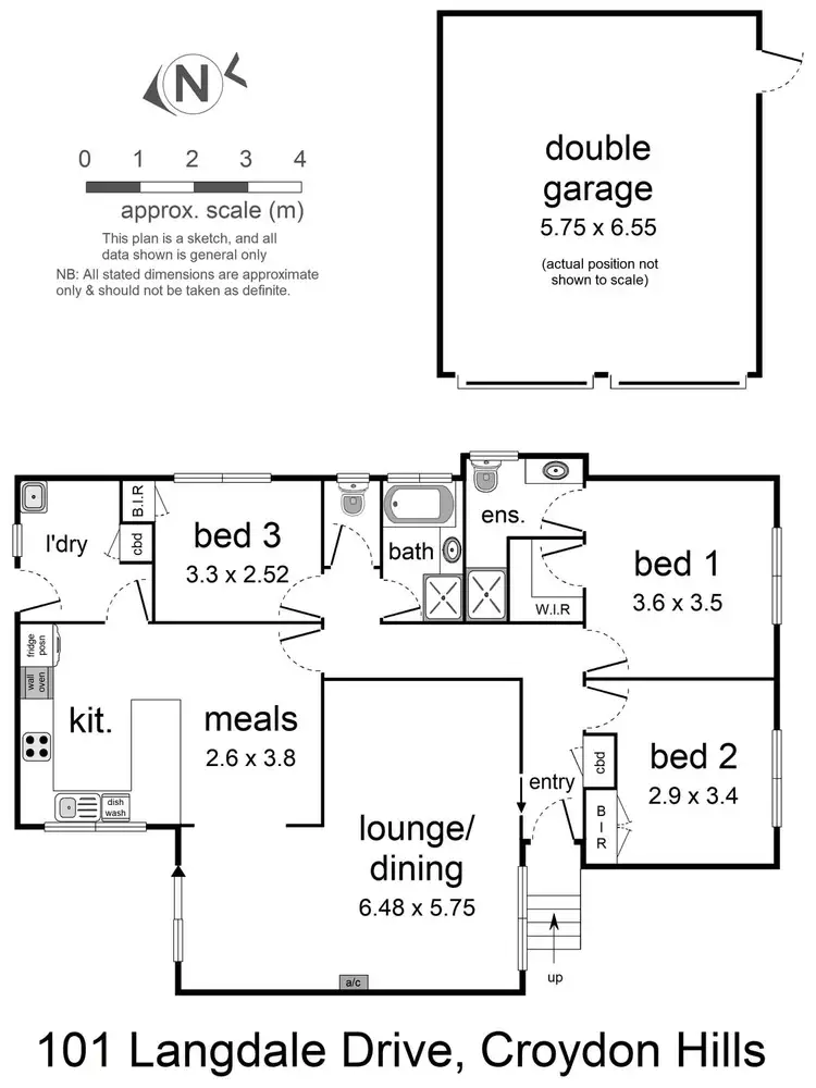 Floorplan of Homely house listing, 101 Langdale Drive, Croydon Hills VIC 3136