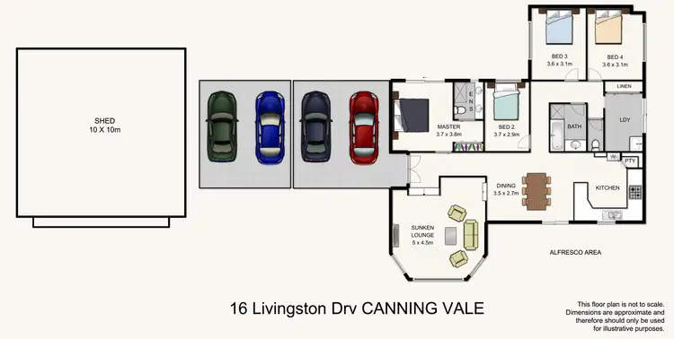 Floorplan of Homely house listing, 16 Livingstone Drive, Canning Vale WA 6155
